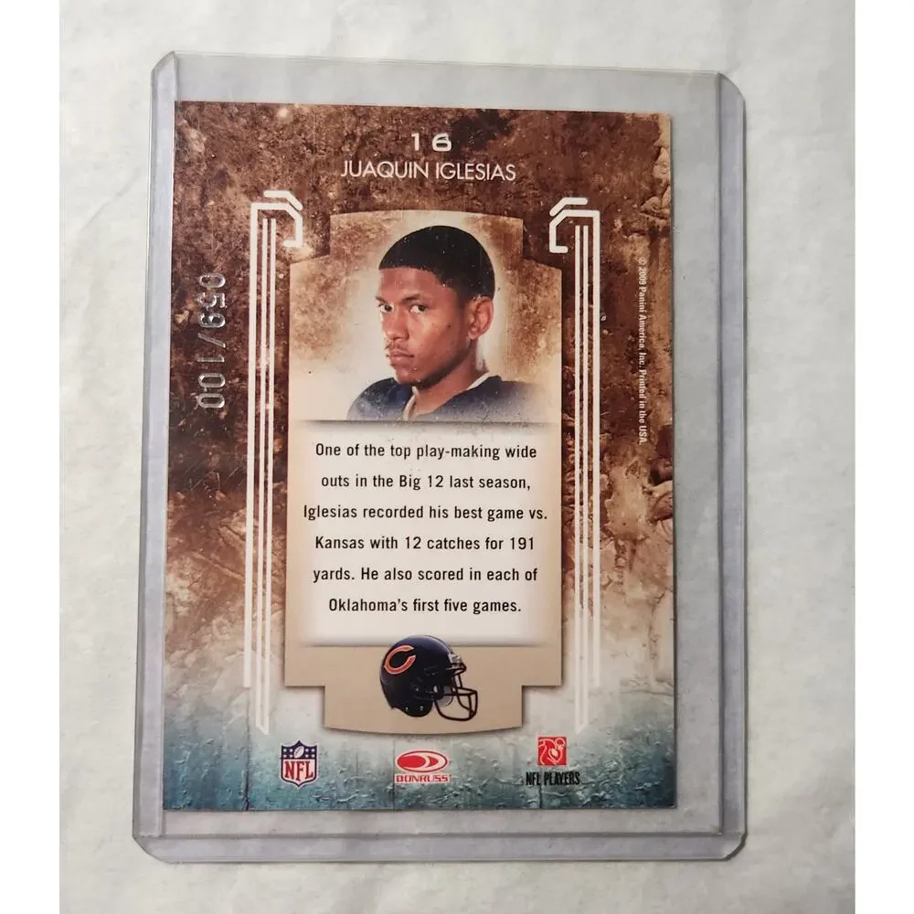 Donruss NFL Elite, Team Trademarks, Studio Rookies 10/59 Out Of 100 & 1587/10000